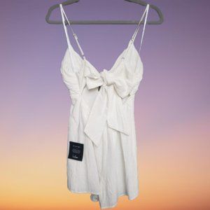 NWT Lulus White Linen Romper